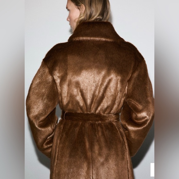 Mango faux fur coat - Picture 4 of 5